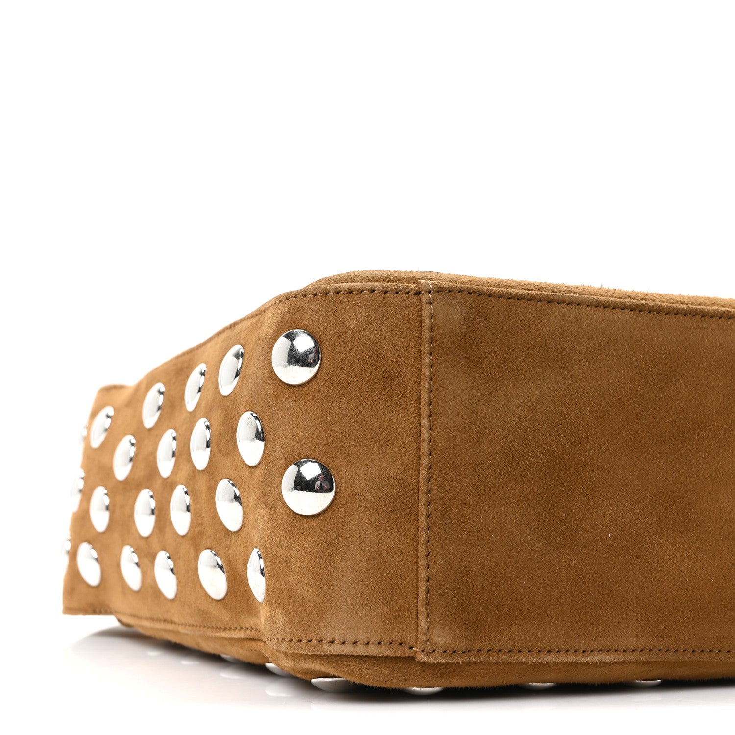 Khaite Pebbled Sport Calfskin Studded Elena Nougat 7 of 8