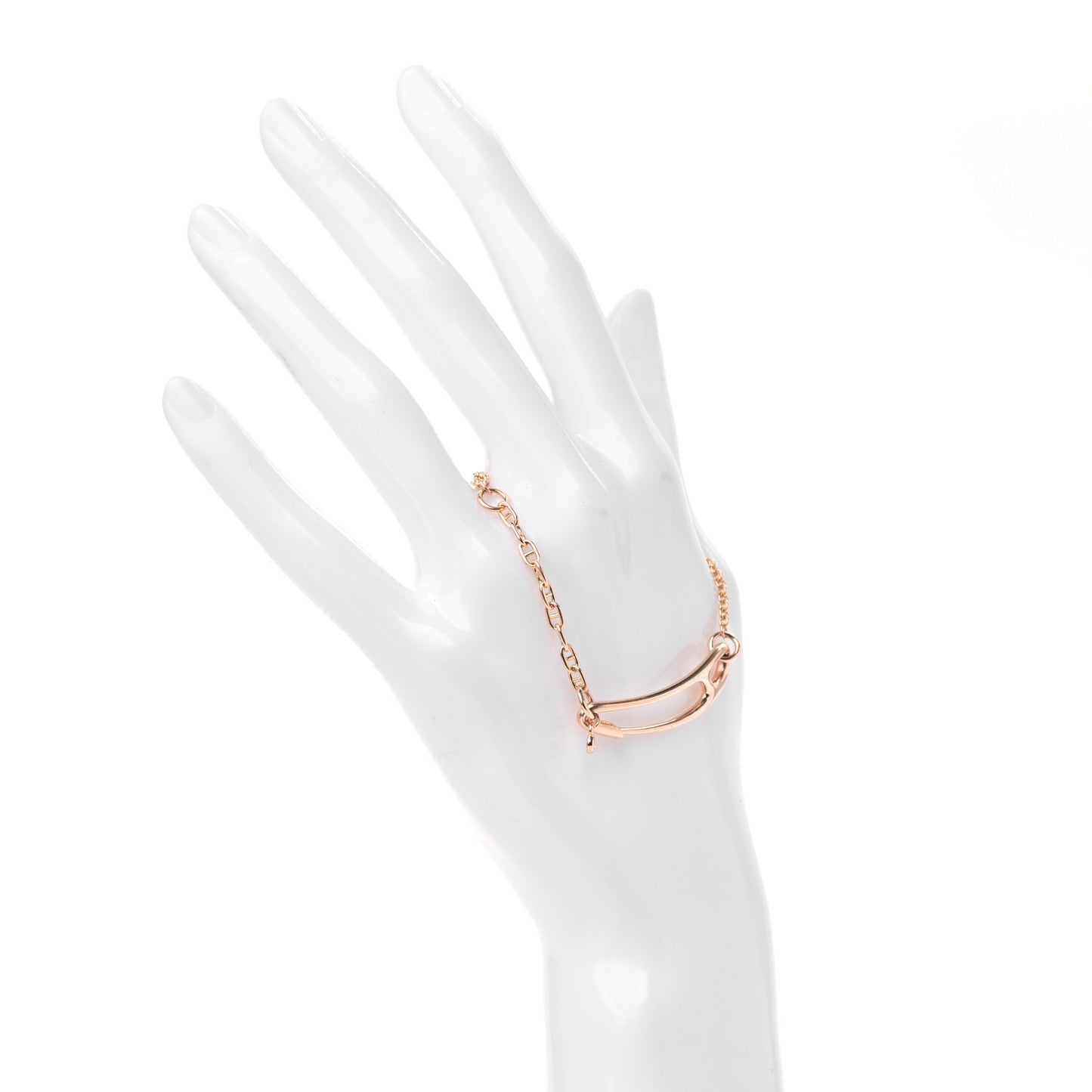 18K Rose Gold Diamond MM Chaine d'Ancre Punk Bracelet SH