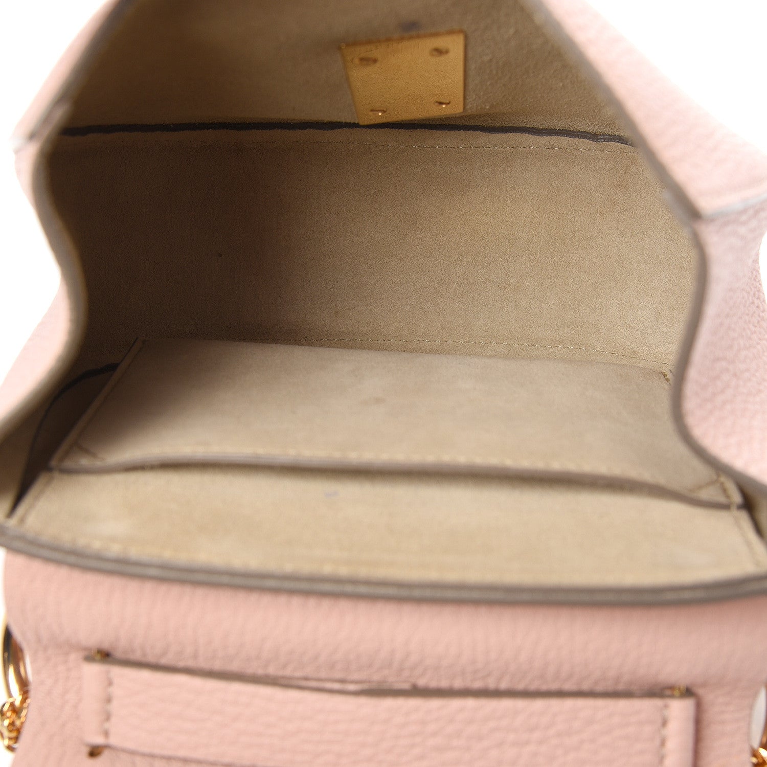 Chloe Grained Lambskin Mini Drew Shoulder Bag Cement Pink 4 of 8