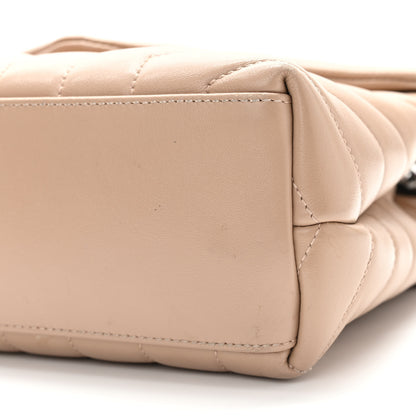 Saint Laurent Calfskin Y Quilted Monogram Small Loulou Chain Satchel Dark Beige 10 of 13