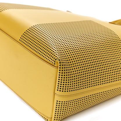 Tom Ford Calfskin Perforated Small East West Graphic T Tote Citron 11 of 13