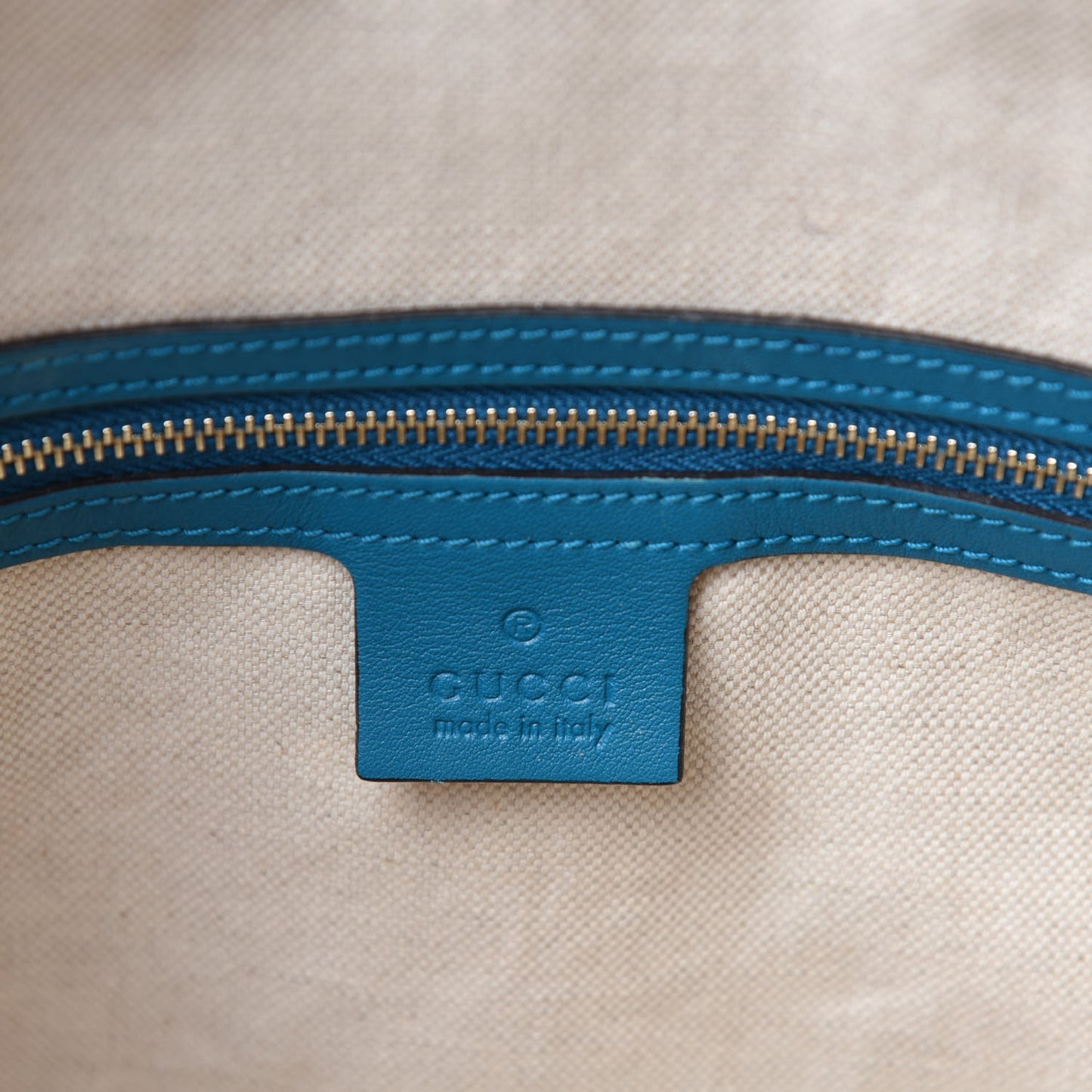 Patent Microguccissima Medium Nice Top Handle Dome Bag Deep Cobalt