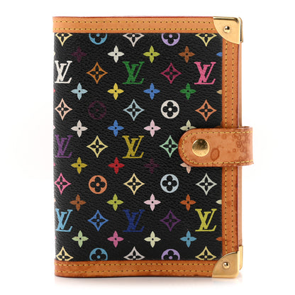 Louis Vuitton Monogram Multicolor Small Ring Agenda Cover Black 1 of 7