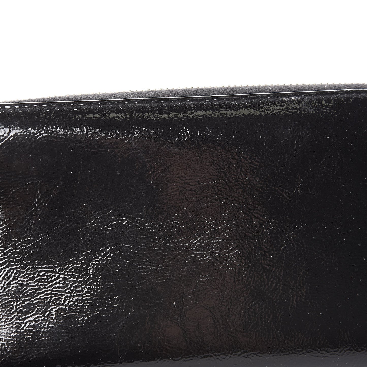 Patent Y Mail Zip Around Wallet Black