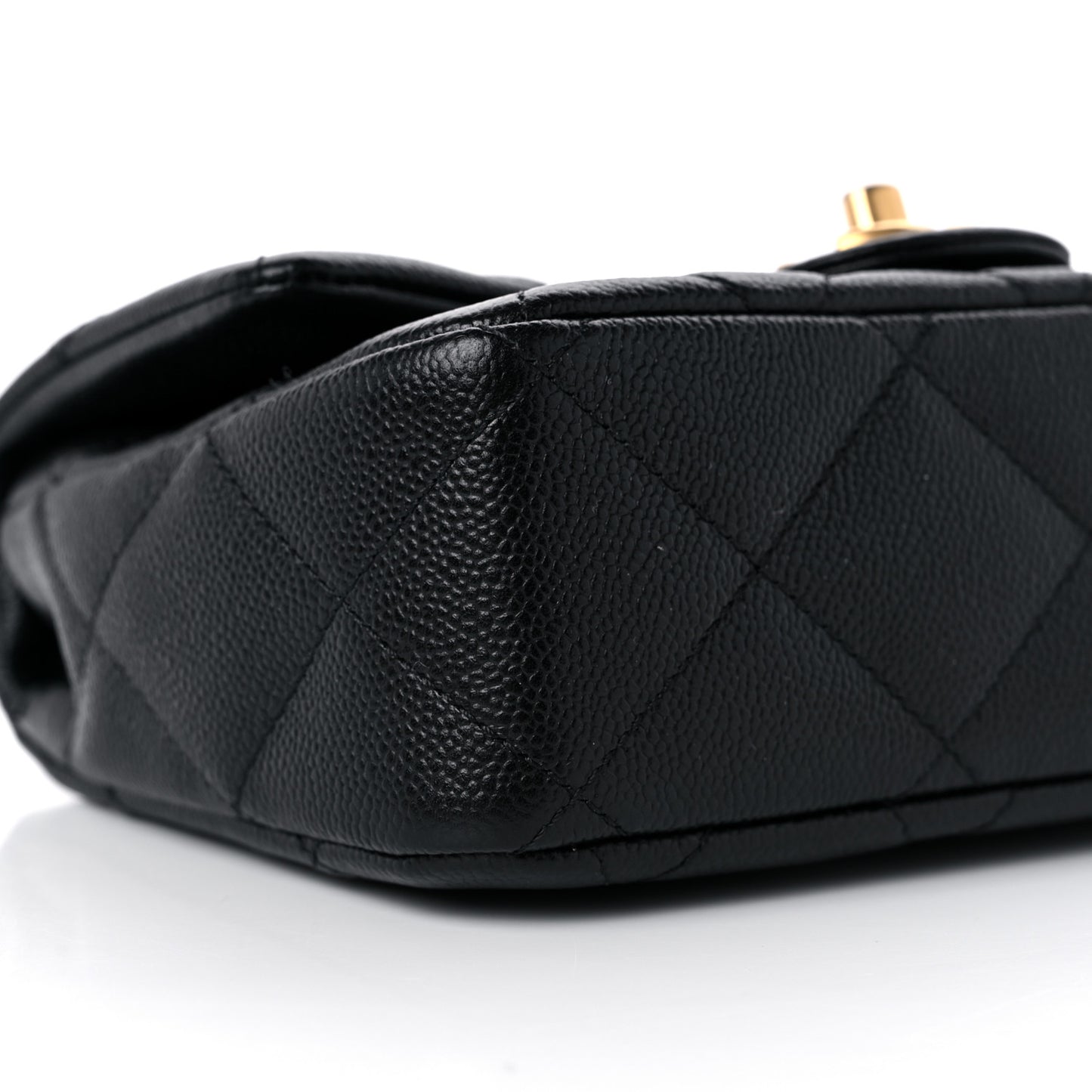 Caviar Quilted Mini Sweetheart Flap Black