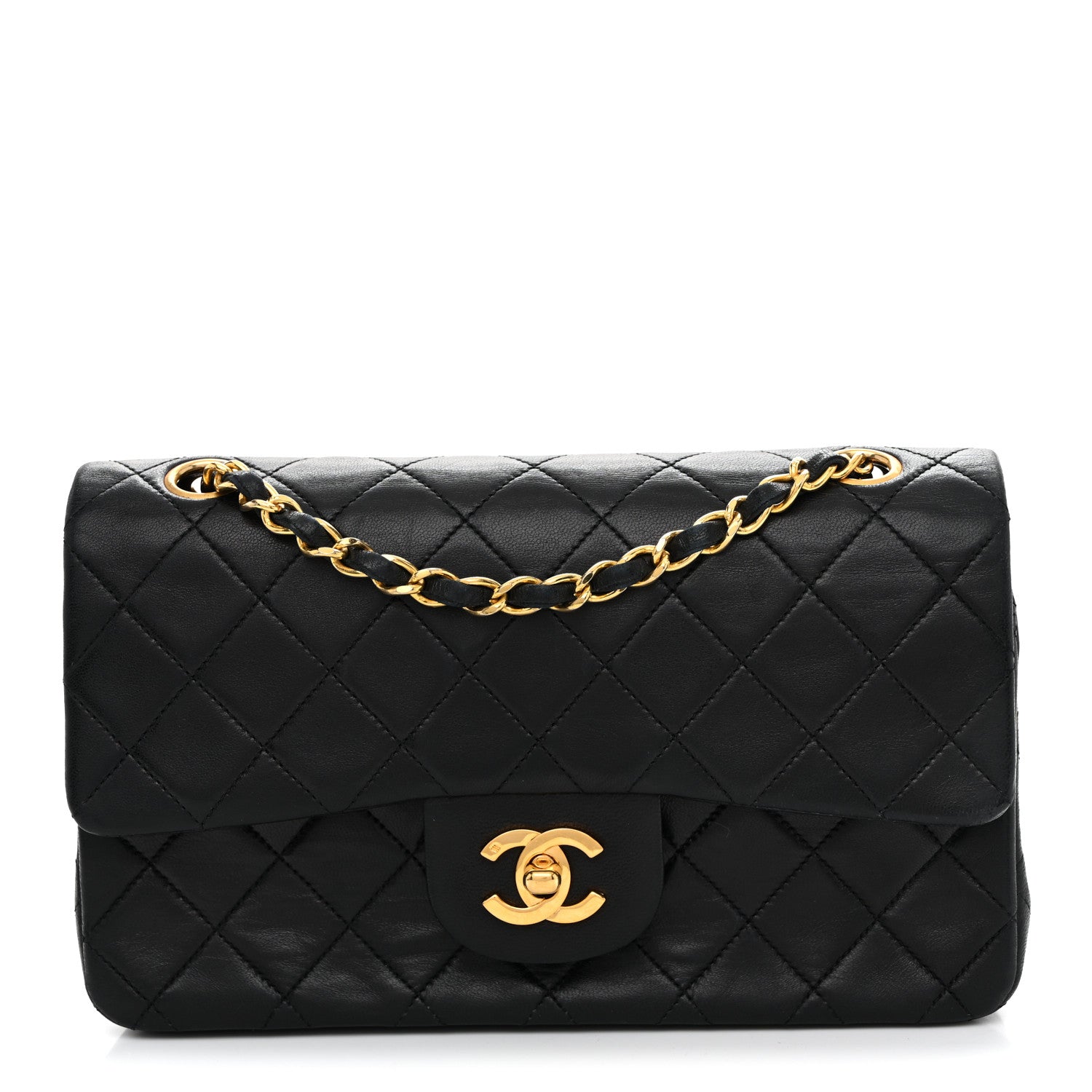 Chanel Lambskin Quilted Small Double Flap Black 1 of 18