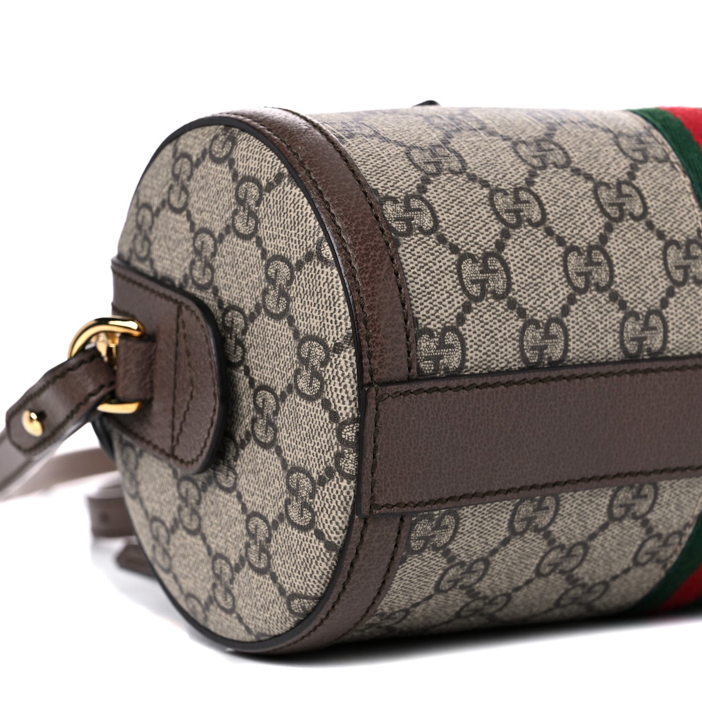 GG Supreme Monogram Web Small Ophidia Boston Bag Beige New Acero