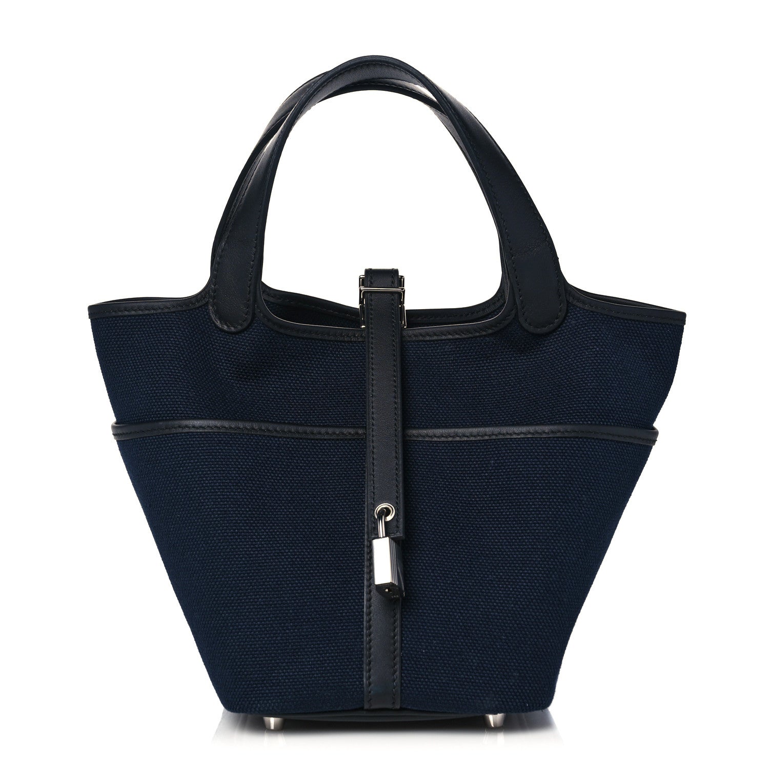 Hermes Toile Goeland Swift Cargo Picotin Lock 18 Bleu Marine 1 of 12