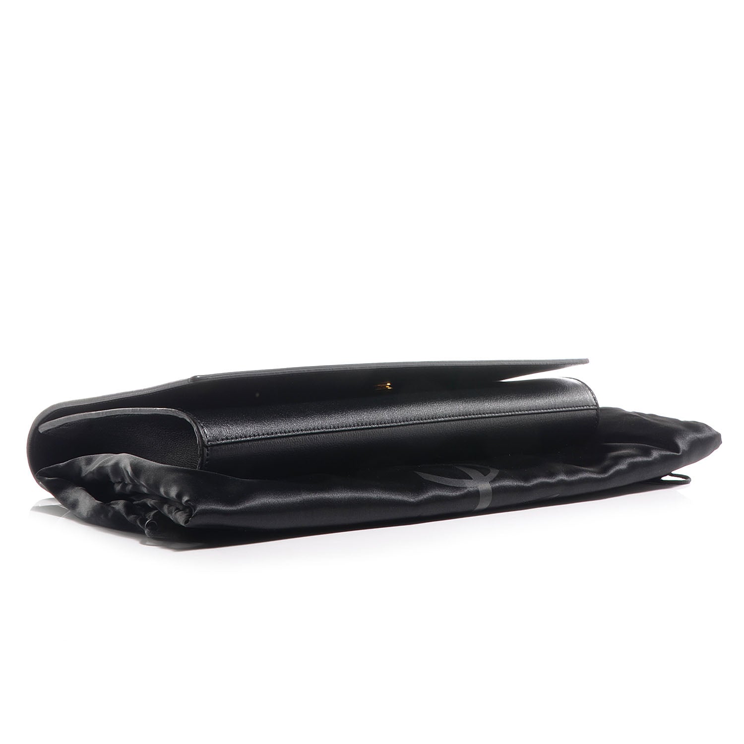 Saint Laurent Calfskin Monogram Large Belle De Jour Clutch Black 5 of 8