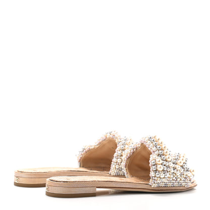 Chanel Fantasy Calfskin Pearl Cord CC Mules 35.5 Ivory 4 of 8