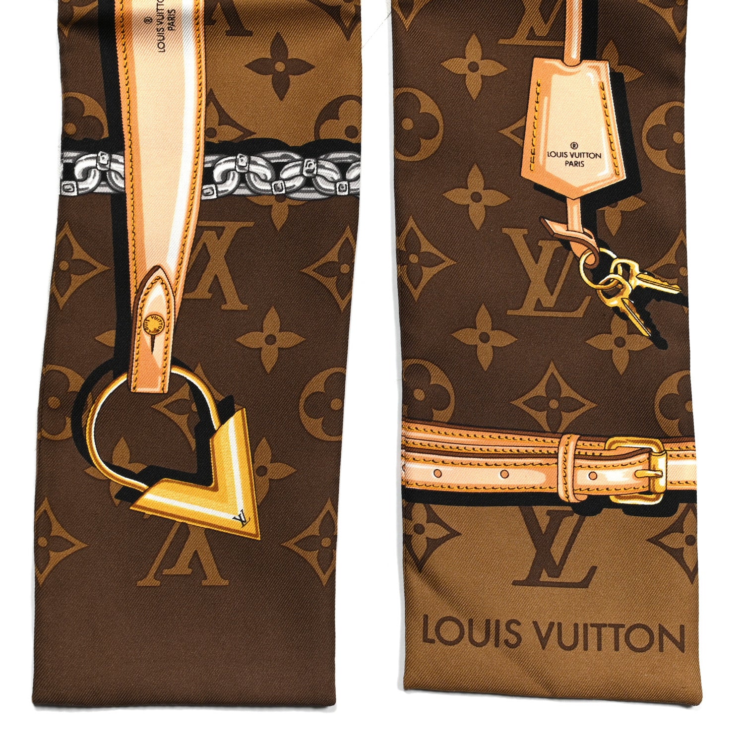 Louis Vuitton Silk Monogram Confidential Bandeau Brown 2 of 5