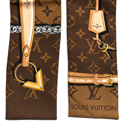 Louis Vuitton Silk Monogram Confidential Bandeau Brown 2 of 5