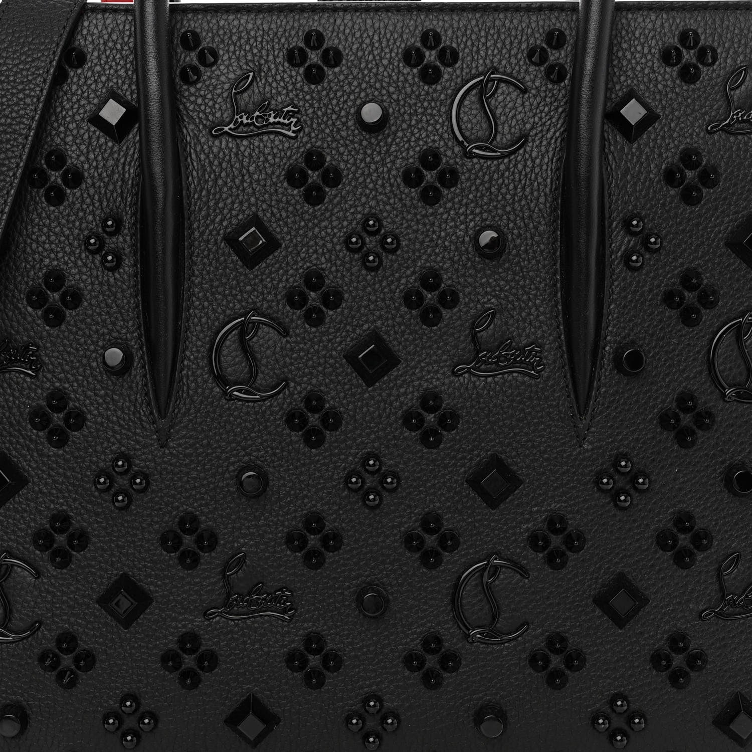 Christian Louboutin Calfskin Spikes Loubinthesky Medium Paloma Black 7 of 9