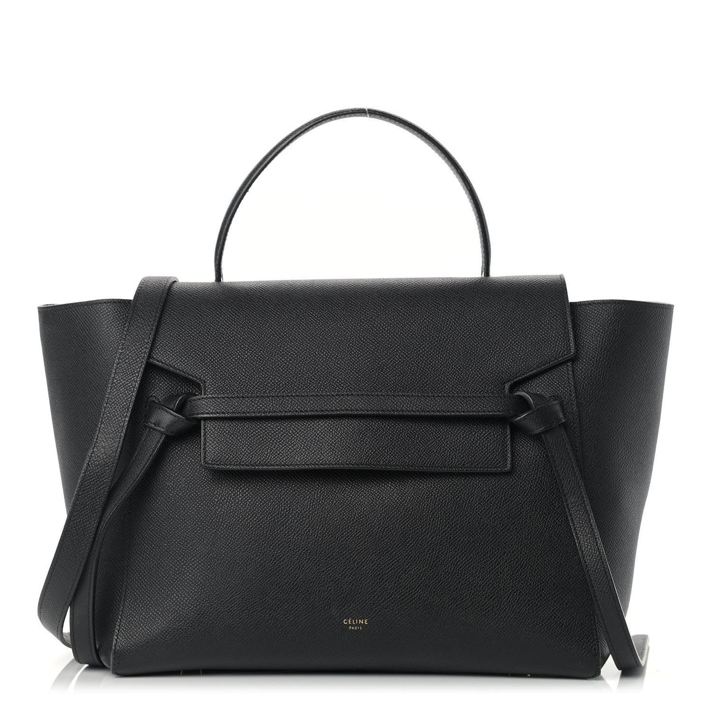 Grained Calfskin Mini Belt Bag Black