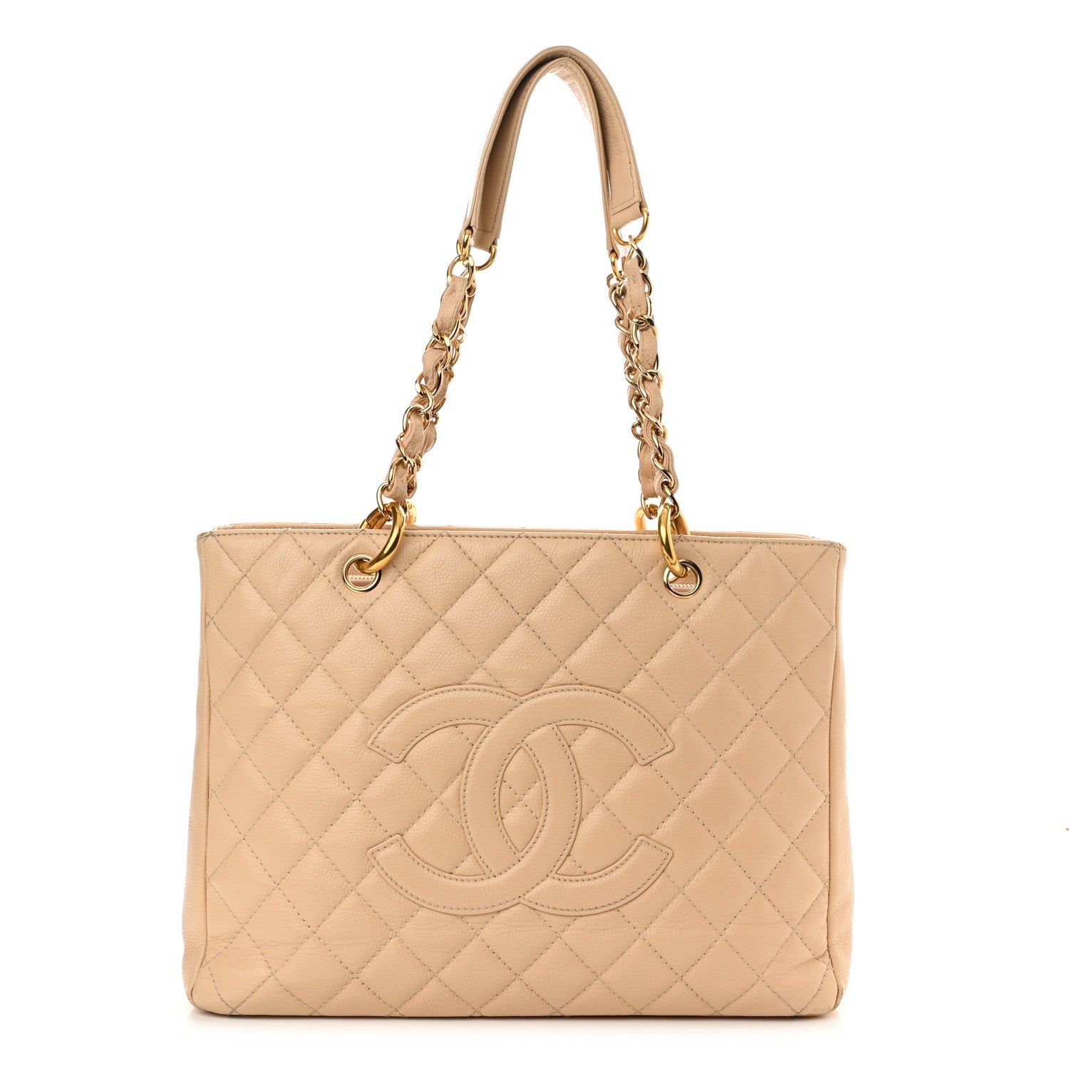 Chanel Caviar Quilted Grand Shopping Tote GST Beige Clair 1 of 16