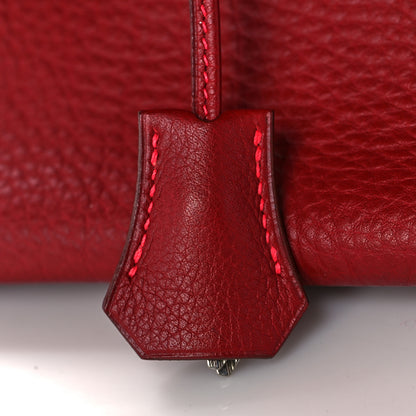 Hermes Taurillon Clemence Birkin 30 Rouge Vif 32 of 39