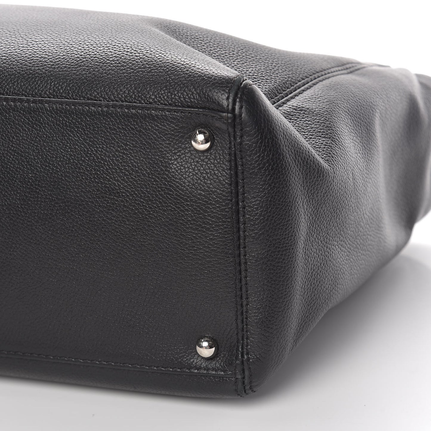 Calfskin Cerf Shopper Tote Black