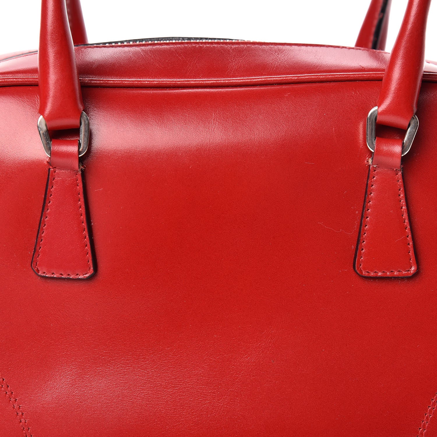 Prada Vitello Lux Mini Bowling Bag Rosso 9 of 18