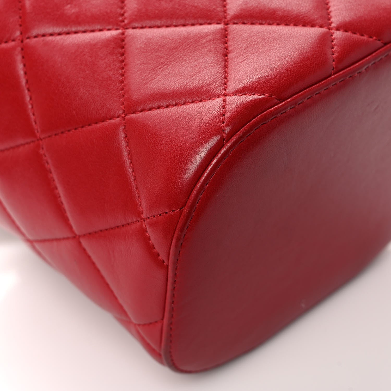 Chanel Lambskin Quilted Trendy Vanity Case Red 10 of 12