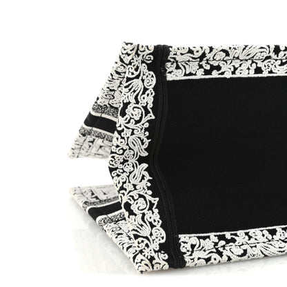 Christian Dior Canvas Embroidered Medium Ornamental Cornely Effect Book Tote Black White 8 of 9