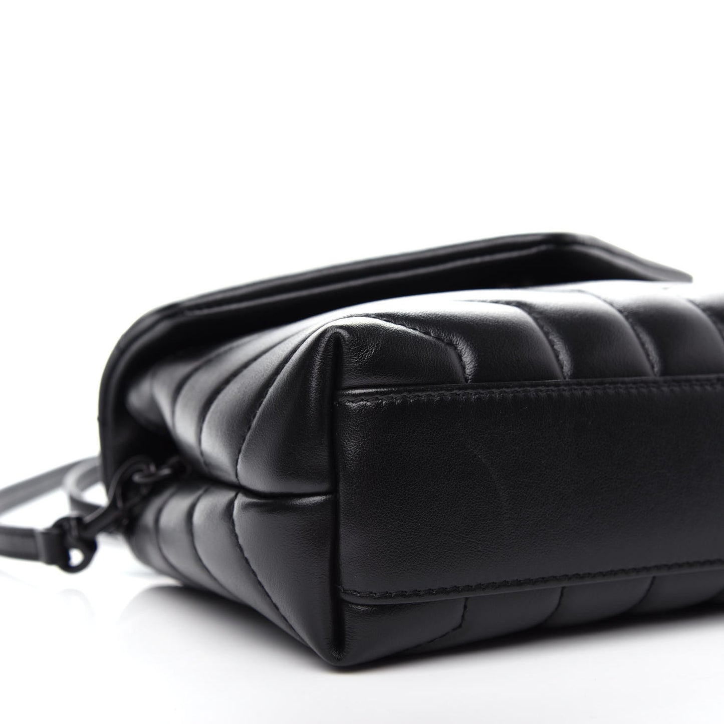 Calfskin Y Quilted Monogram Toy Loulou Crossbody Bag Black