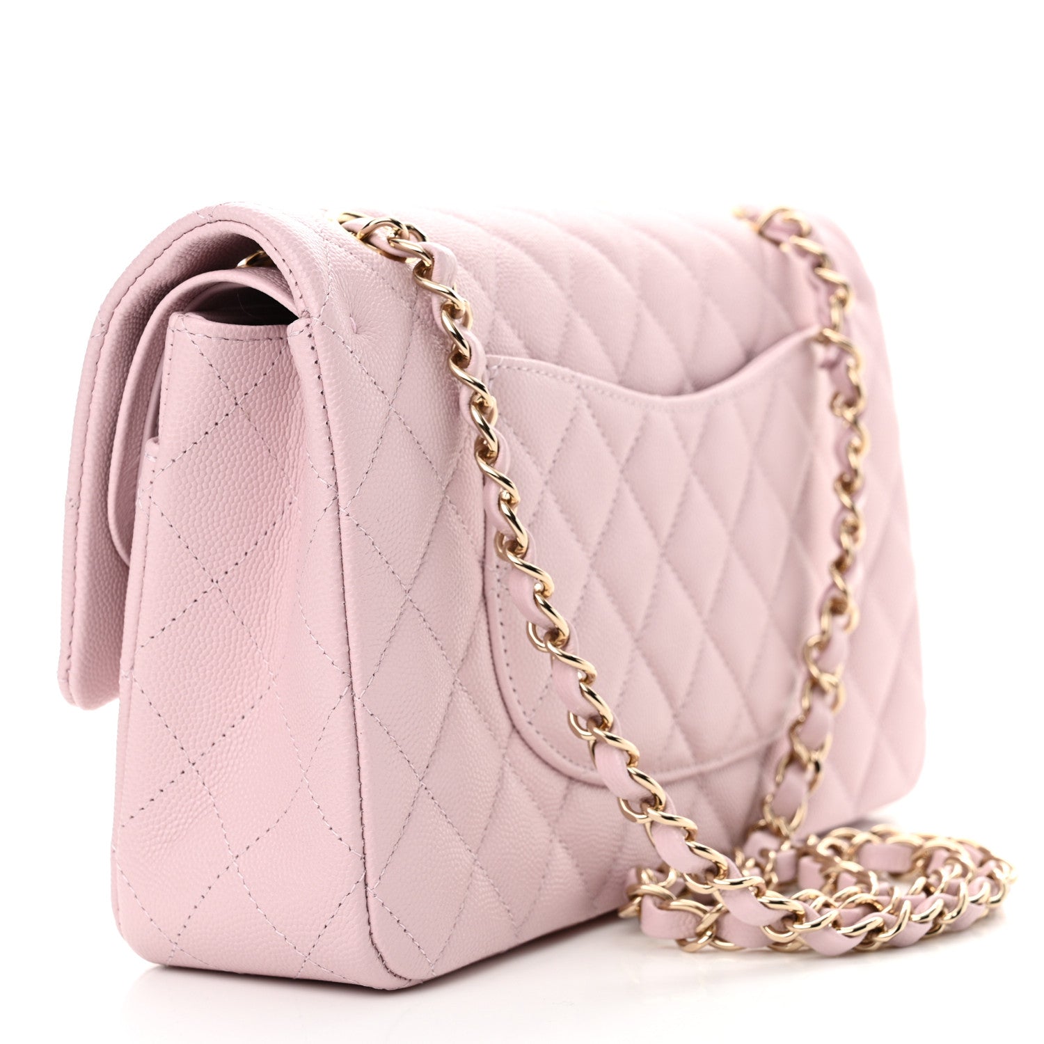 Chanel Caviar Quilted Medium Double Flap Light Pink 3 of 10