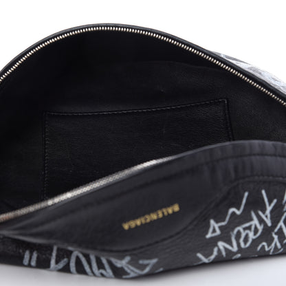 Balenciaga Agneau Arena Graffiti All Over XS Souvenir Belt Bag Black White 5 of 9