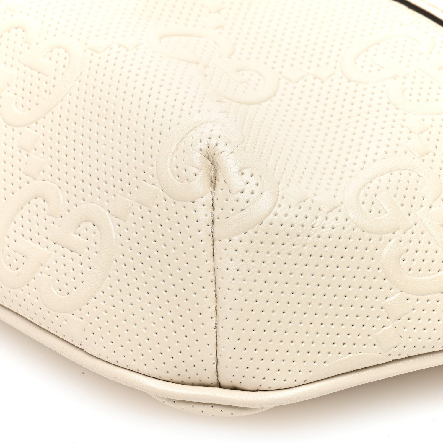 Gucci Calfskin GG Tennis Embossed Belt Bag Mystic White 9 of 9