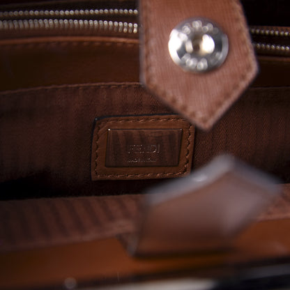 Fendi Vitello Elite Petite 2Jours Tote Walnut 9 of 11