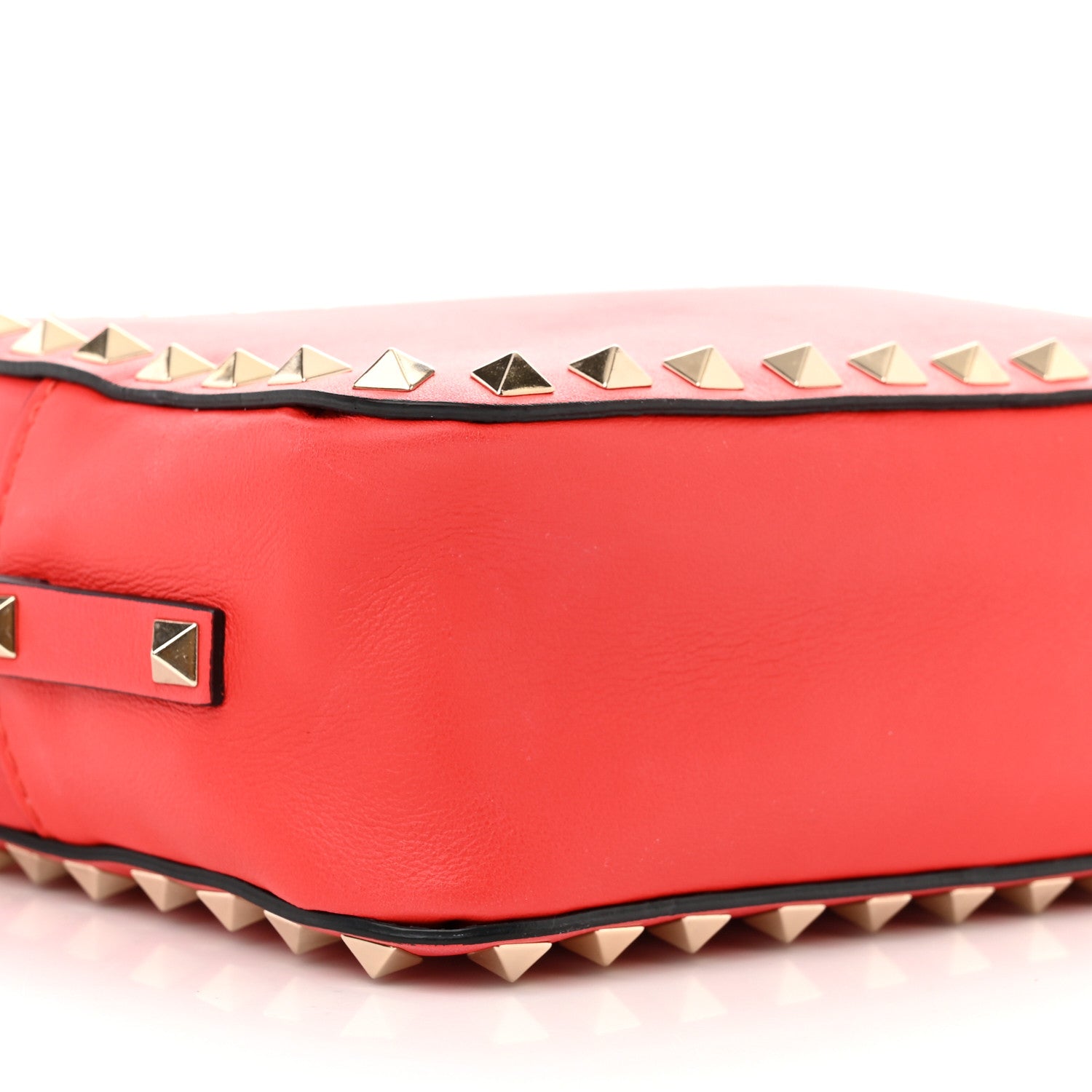 Valentino Garavani Calfskin Rockstud Camera Crossbody Bag Deep Orange 8 of 9