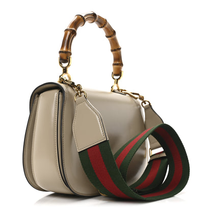 Gucci Boarded Dyana Lux Calfskin Web Medium Bamboo 1947 Top Handle Bag Oatmeal 3 of 9