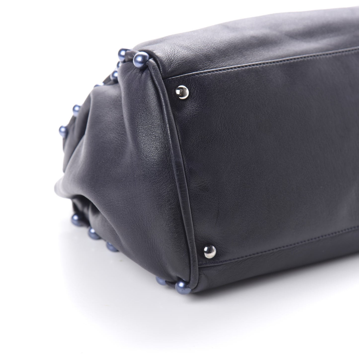 Lambskin Pearl Obsession Tote Navy