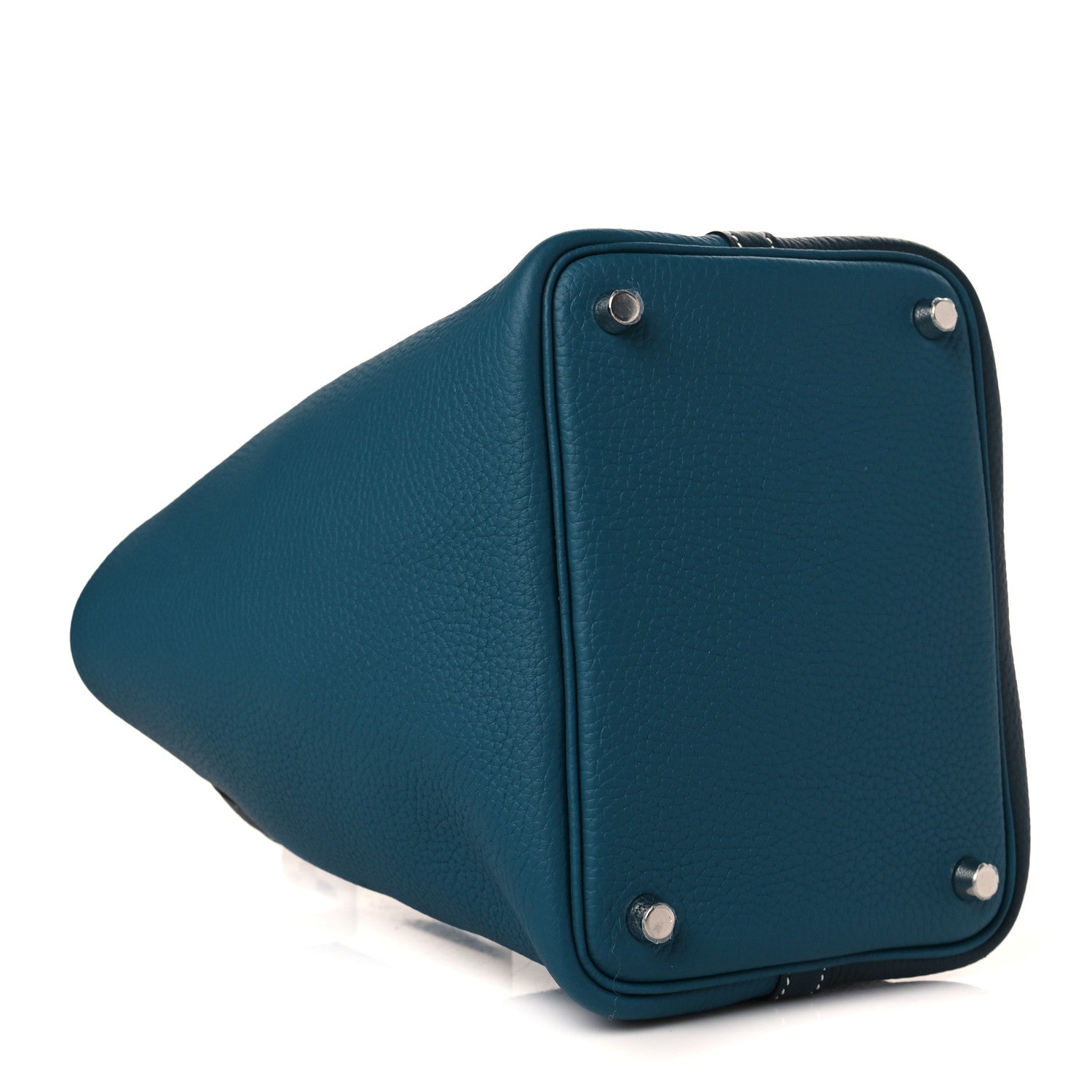 Hermes Taurillon Clemence Casaque Picotin Lock 18 PM Vert Bosphore Vert Cypress 4 of 10