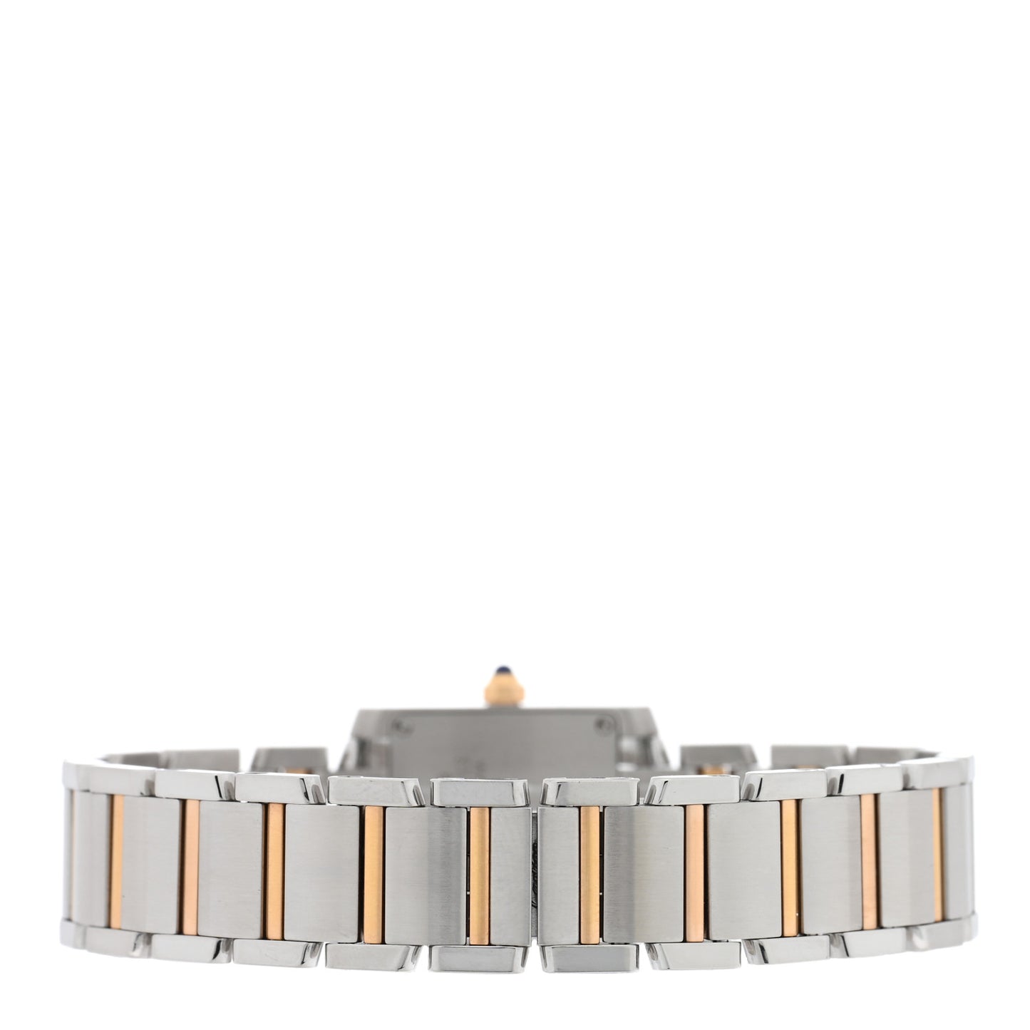 Stainless Steel 18K Pink Gold Mother of Pearl 20mm Tank Francaise Quartz Watch