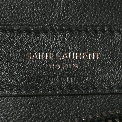 Saint Laurent Sheepskin Matelasse Chevron Monogram Large College Satchel Black 7 of 8