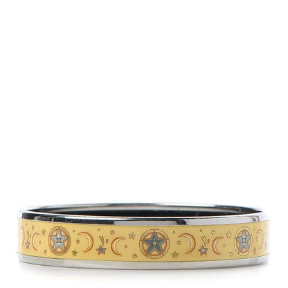Hermes Enamel Printed Medium Moon Stars Bracelet 70 Yellow 1 of 5