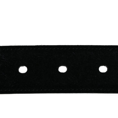 Saint Laurent Suede Monogram Square Buckle Belt 95 38 Black 3 of 8