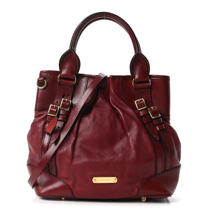 Burberry Lambskin Whipstitch Medium Tote Burgundy 1 of 9