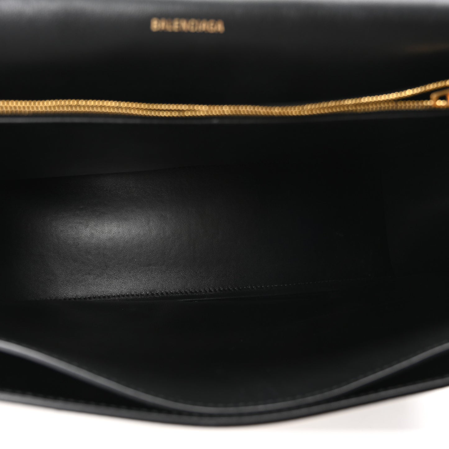 Paper Calfskin Large Crush Sling Bag Black