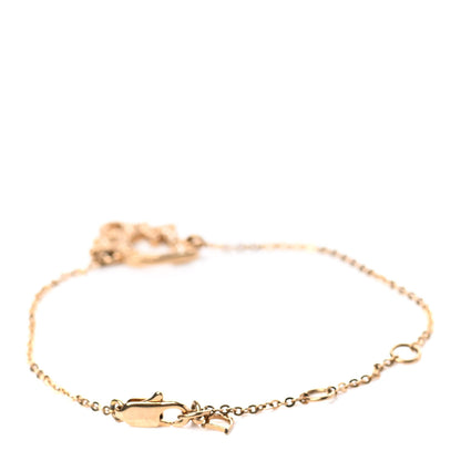 Christian Dior Crystal Logo Bracelet Gold 3 of 4