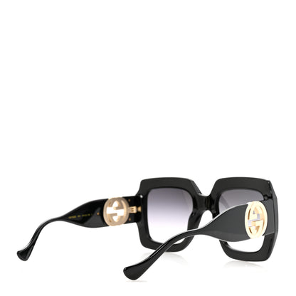 Gucci Acetate Square Frame Chain Sunglasses GG1022S Black 8 of 16