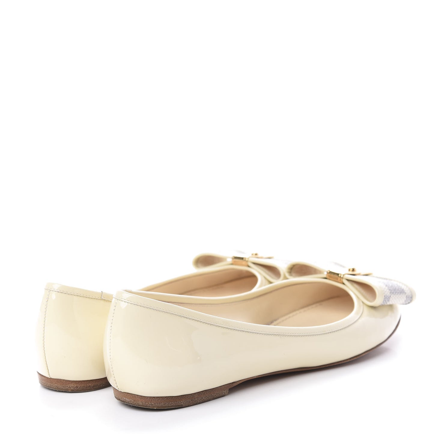 Damier Azur Patent Valentine Ballerina Flats 37