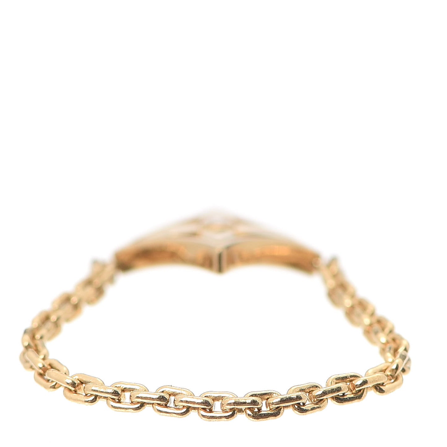 18K Yellow Gold Diamond Idylle Blossom Chain Ring 51 5.75