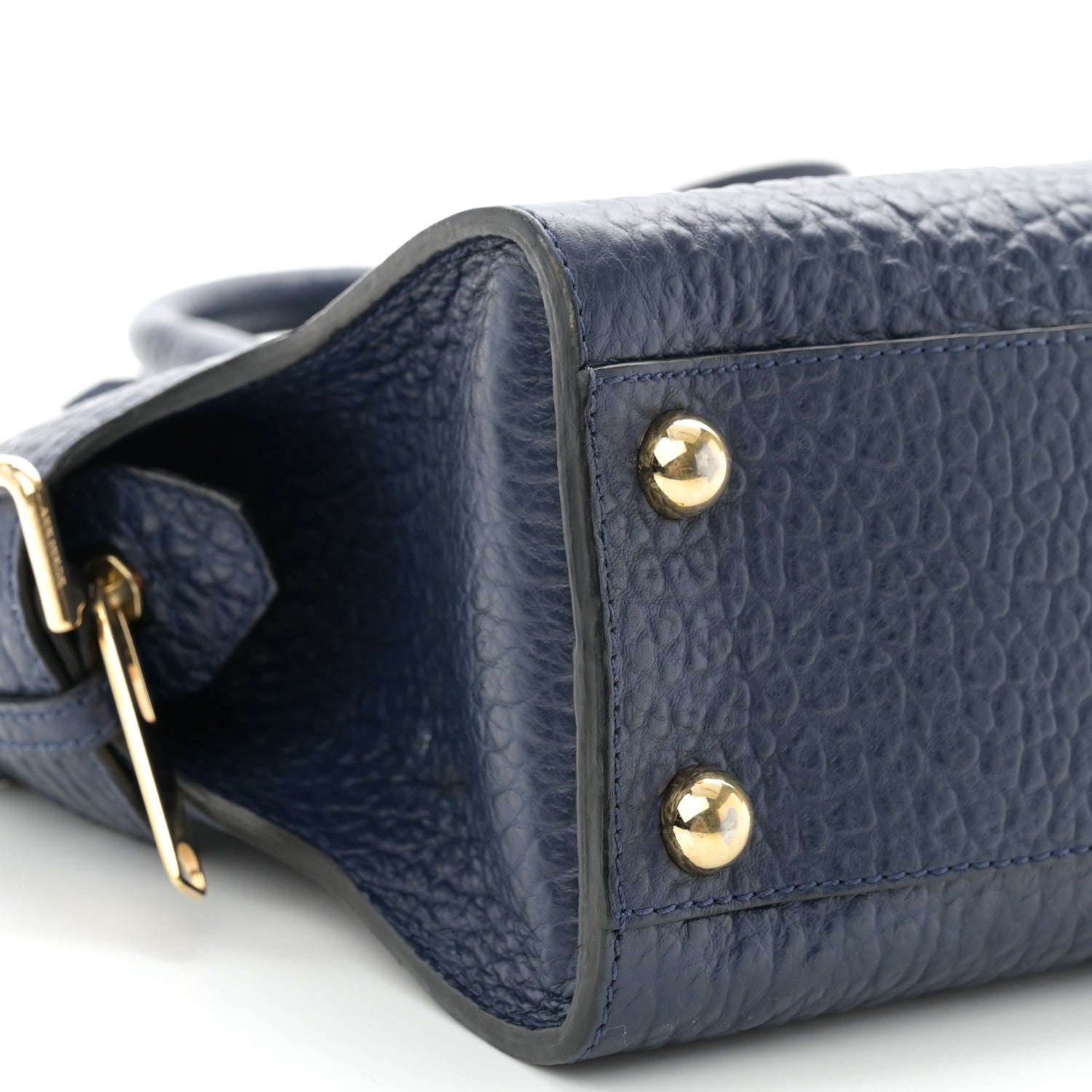 Burberry Signature Grain Small Clifton Bag Navy Blue 8 of 10