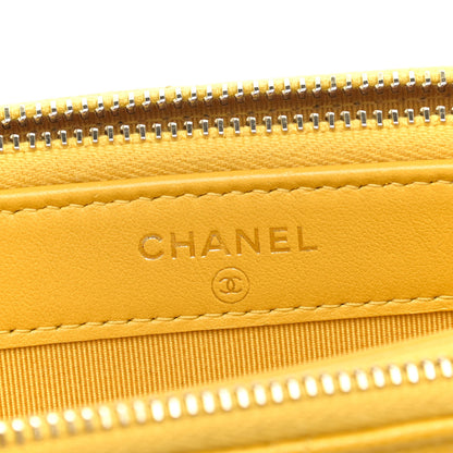 Chanel Caviar Quilted Small Clutch With Chain Yellow 14 of 19