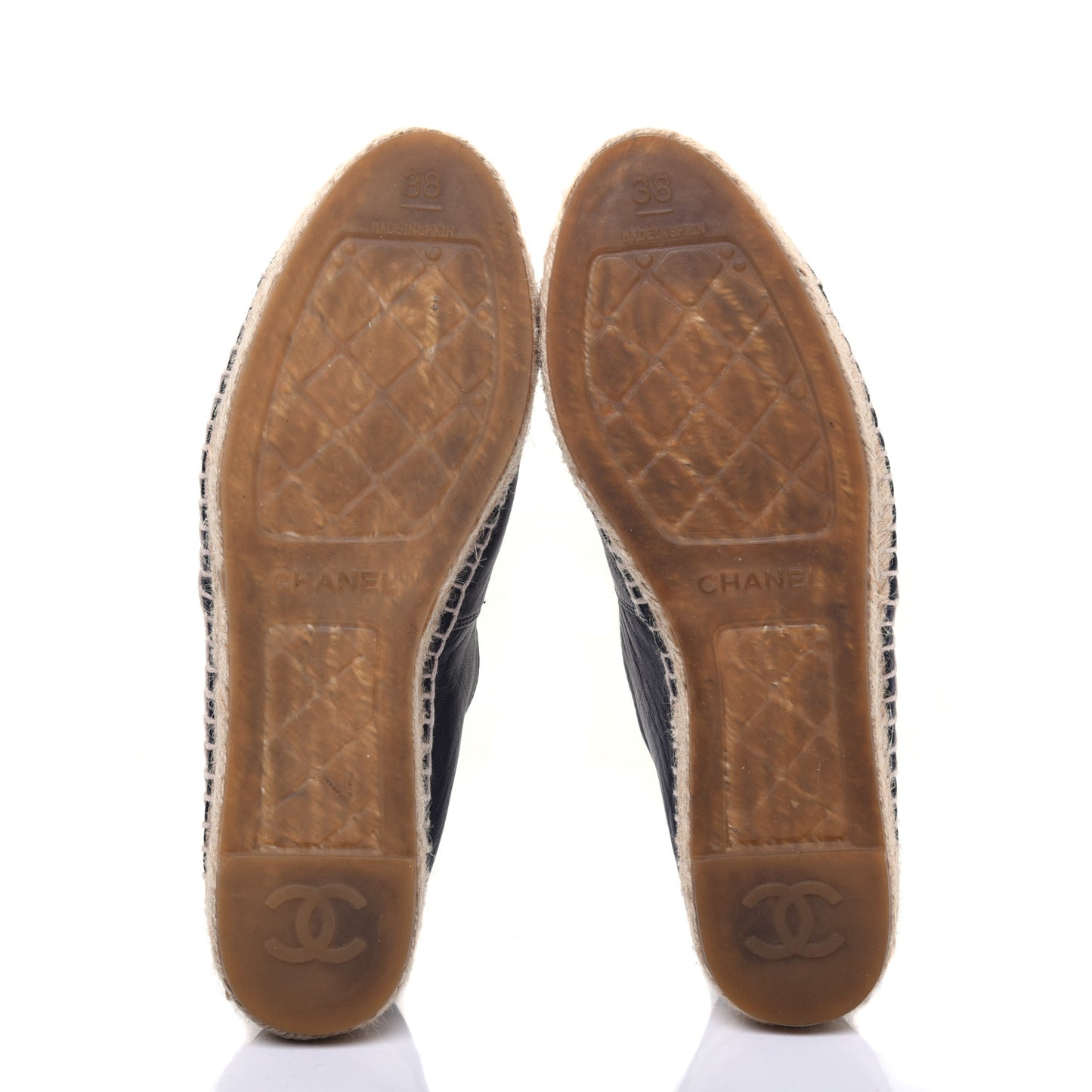 Lambskin CC Espadrilles 38 Navy Black