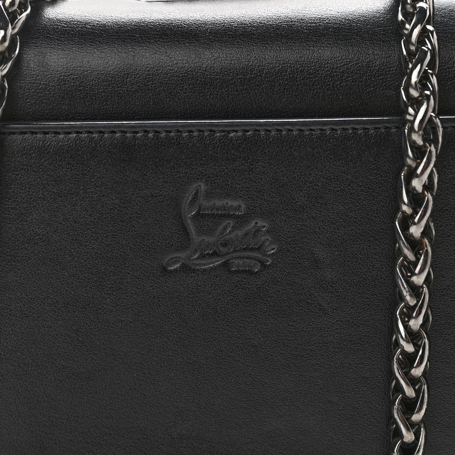 Christian Louboutin Calfskin Baby Sweety Charity NV Shoulder Bag Black 6 of 12