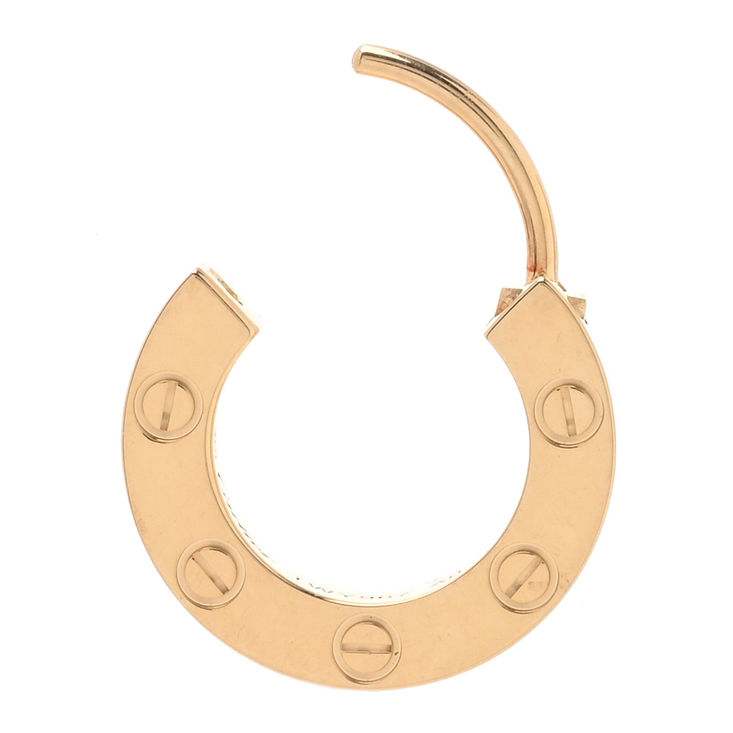 Cartier 18K Yellow Gold Single LOVE Hoop Earring 3 of 4