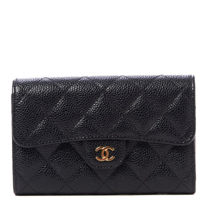 Chanel Caviar Quilted Medium Flap Wallet Black 1 of 9