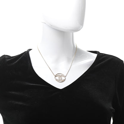 Chanel Baguette Crystal High Society CC Pendant Necklace Gold 2 of 6